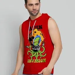 juxar Men Graphic Print Hooded Sando Vest-picture-35