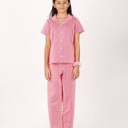Striped Woven Top & Pyjamas Set-picture-52