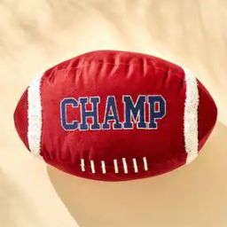Velvet Football Filled Cushion 13" x 8"-image-38