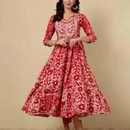 Women Embroidered Flared Kurta-image-38