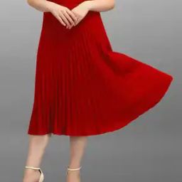 Women A-Line Midi Skirt -image-3