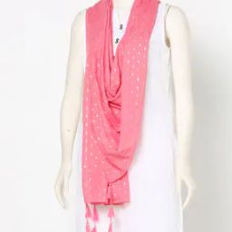 Printed Scarf with Tassels-21