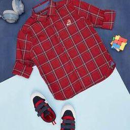Boy Regular Fit Checked Shirt-image-41
