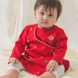 tiber taber Boys Embroidered Kurta Pyjama Set-picture-25