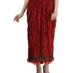 Women Bandhani Print Flared Skirt-52