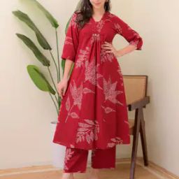 Women Floral Straight Kurta Set-picture-38