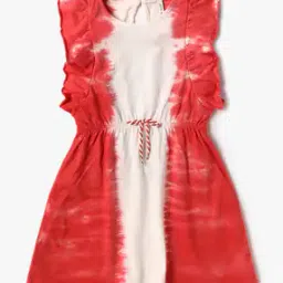Girls Tie & Dye Fit & Flare Dress-image-68