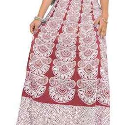 Women Maxi Block Print Skirt-image-3