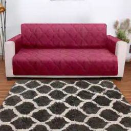 Velvet Reversible Quilted Sofa Cover-15