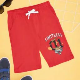 Boys Typographic Print High-Rise Regular Fit Shorts-picture-17