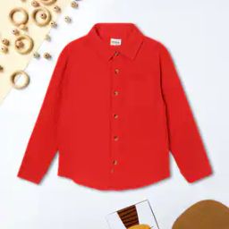 Boys Regular Fit Shirt with Patch Pockets-image-37