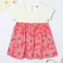 Girl Floral Print Fit & Flare Dress-image-1
