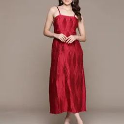 Fit & Flare Dress with Strappy Sleeves-image-37