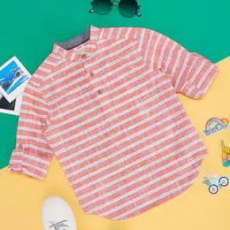Boys Stripes Regular Fit Shirt-11