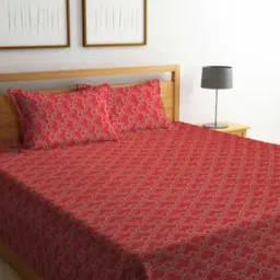Printed King-Size Bed Cover with Pillow Covers-picture-18