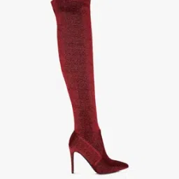 Knitted Knee-Length Boots-picture-32