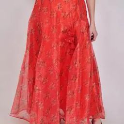 Women Maxi Floral Flared Skirt-image-13
