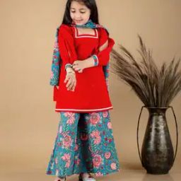 Floral Print Kurta with Bottomwear-image-78