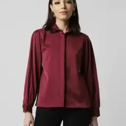 Women Shirt with Embellished Collar-image-2