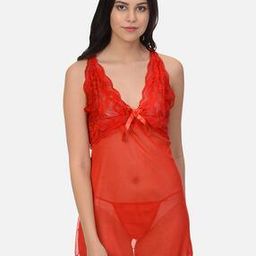 Lace V-neck Babydoll-image-81