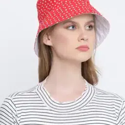 Polka-Dot Print Reversible Bucket Hat-picture-13