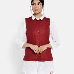 Jacket with Front Styled Button-12