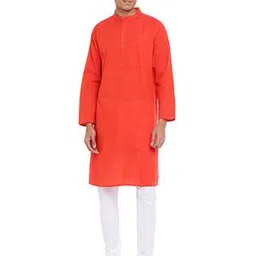 fabindia Band-Collar Shirt Kurta with Patch-Pocket-picture-22