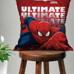 Spiderman Print Cushion Cover with Zip Closure-22