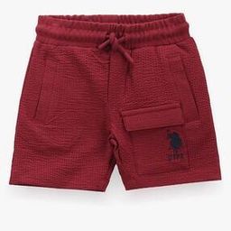 Boys Regular Fit Shorts with Drawstring-12