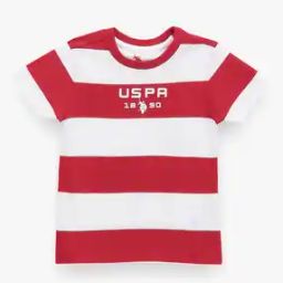 Boys Striped Regular Fit Round-Neck T-Shirt-34