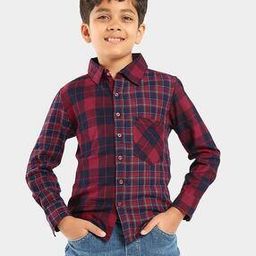 Checked Shirt with Patch Pocket-image-48