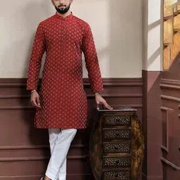 koshin Men Woven Regular Fit Long Kurta-picture-44