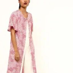 Floral Print Open-Front Shrug with Flared Sleeves-image-42