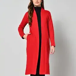 Women Open-Front Shrug with Insert Pockets-3