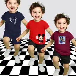 Boys Graphic Shorts And T-shirt Set-image-81