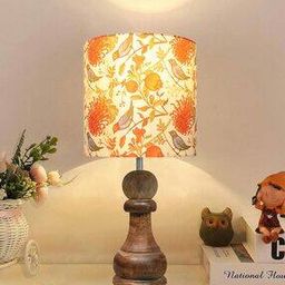 Rustic Table Lamp Wood pawn Bird Shade. Table Lamps-image-34