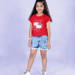 Girls Graphic Shorts With Top-picture-43