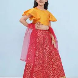 Girls Floral Print Flared Skirt-image-40