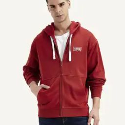 Men Relaxed Fit Hoodie with Split Kangaroo Pocket-image-45