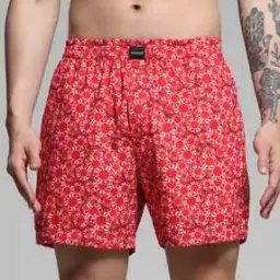Men Printed Boxers with Elasticated Waist-picture-10