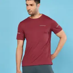 Men Typographic Print Slim Fit Round-Neck T-Shirt-image-26