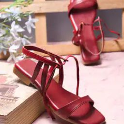 Women Square-Toe Slip-On Flat Sandals-16