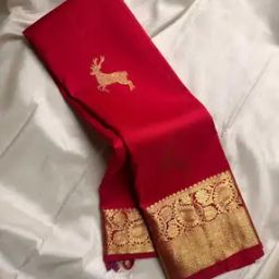 Women Kanjivaram Zari Woven Saree with Unstitched Blouse Piece-picture-3