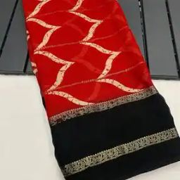 Women Ikat Printed with Contrast Border-image-50