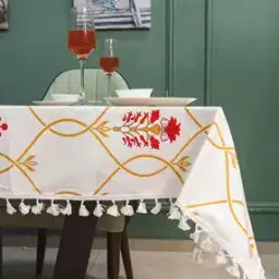 Floral Print 4-Seater Table Cover-picture-17