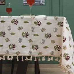 Floral Print 4-Seater Table Cover-44