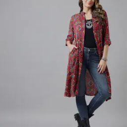 Geometric Print Front-Open Shrug-10