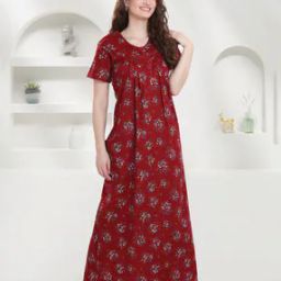  Women Floral Print Nightgown-51