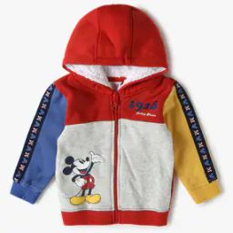 Mickey Mouse Regular Fit Zip-Front Hoodie-14