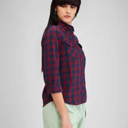 Women Buffalo Checked Regular Fit Shirt-image-43